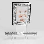 SILVERPLATED CHRISTENING DAY ALBUM &amp; CERTIFICATE HOLDER image