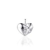 Sterling Silver heart cz pendant image
