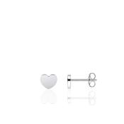 Sterling Silver heart earring White, Rose &amp; Yellow image