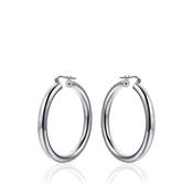 Sterling Silver hoop earring 4mm x 35mm image