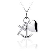 Sterling Silver pendant, Faith hope &amp; Charity image