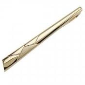 TIEBAR GENTS GOLD PLATED CRISS CROSS PATTERN