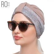 Zanzibar Turban &amp; 2 Scarf Set | Beige Patterned | Rokoko image