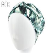 Costa Rica Turban Hat | Green Pattern | Bamboo | Rokoko