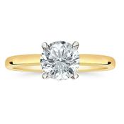 Round Brilliant Solitaire Hidden Halo Engagement ring 1.07ct