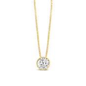 Round Brilliant Bezel Set Diamond Solitaire Pendant 1.03ct image