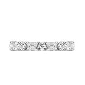 Nine Stone Emerald &amp; Round Cut Diamond Ring 1.32ct