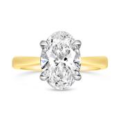 Oval Diamond Hidden Halo Solitaire Ring 4.02ct image