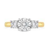 Round Brilliant Three Stone Diamond Engagement Ring 1.53ct image