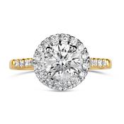 Round Brilliant Halo Engagement Ring 1.14ct image