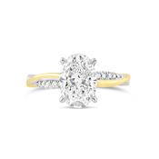 Oval Cut Twist Should Diamond Engagement Ring 2.25ct image
