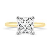 Princess Cut Solitaire Engagement Ring 3.04ct image