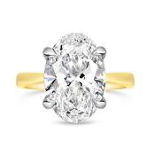 Oval Cut Diamond Solitaire Ring 6.07ct image