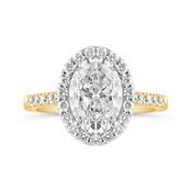Oval Halo Engagement Ring 2.66ct image