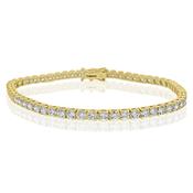 Round Brilliant Cut Diamond Tennis Bracelet 4.09ct image