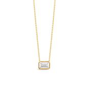 Emerald Cut Bezel Set Diamond Pendant 2.05ct image