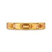Baguette Cut Citrine 5 Stone Ring image