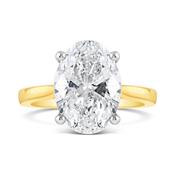 Oval Solitaire Engagement Ring 4.50ct image