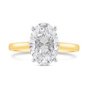Oval Solitaire Engagement Ring 3.04ct image