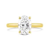 Oval Diamond Solitaire Engagement Ring 2.04ct image