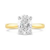 Oval Cut Diamond Solitaire Engagement Ring 2.09ct image