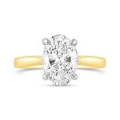 Oval Cut Cathedral Setting Solitaire Diamond Ring 2.01ct image
