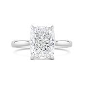 Cushion Cut Trellis Solitaire Diamond Engagement Ring 4.01ct image