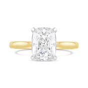 Cushion Cut Trellis Solitaire Diamond Engagement Ring 2.56ct image