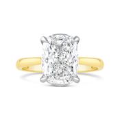 Cushion Cut Diamond Solitaire Engagement Ring 4.02ct