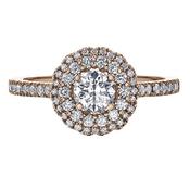 Flower Double Halo Engagement Ring image