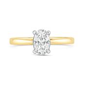 Oval Diamond Solitaire Engagement Ring 0.70ct image