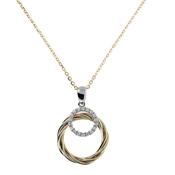 White Stone &amp; Twisted Circle Pendant image