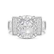 Round &amp; Baguette Cut Diamond Seven Stone Ring 4.03cr image