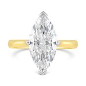 Marquise Cut Diamond Solitaire Engagement Ring 3.42ct image