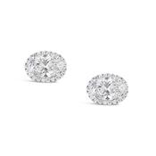 Oval Cut Diamond Halo Stud Earrings 4.49ct image