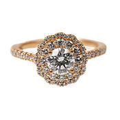 Flower Double Halo Engagement Ring image