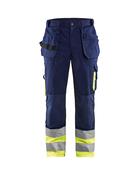 Blaklader Hi-Vis Trousers Navy &amp; Yellow | 1529