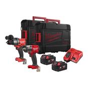Milwaukee 18v Percussion Drill &amp; Impact Wrench Twin Pack image