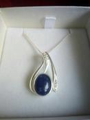 Silver Pendant with Lapis Crystal image