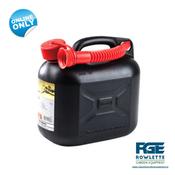 Premium Quality 5 Litre Black Fuel Can With Spout image