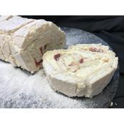 White Chocolate &amp; Strawberry Roulade
