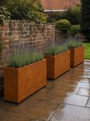 Corten Steel Planter - 900x300x600mm - Pre-Rusted image