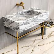 Arabescato Marble Vanity Unit - 750mm image