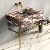 Rosa Norvegia Marble Vanity Unit - 600mm image