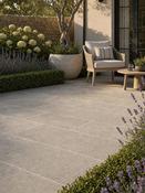 Amalfi Grey Antique Chiselled Edge Porcelain Paving Slabs - 900x600x20mm