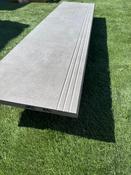 Ark Silver Porcelain Bullnose Tiles - 1200x300x20mm image