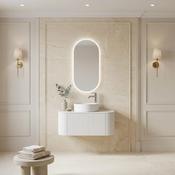 Bali Solid Wood Fluted White Vanity - 900mm
