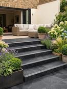 Brazil Black Porcelain Bullnose Tiles - 900x450x20mm