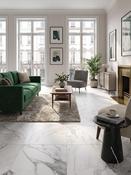 Canova Arabescato Marble Effect Porcelain Tile - 600x600mm