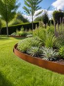 Corten Steel Lawn Edging 1075 x 150mm - Pre-Rusted (Pack of 5 Pcs) image